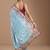 Blue jimmychoo embroidery work saree with unstitched blosue piece