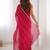 Pink embellished beads and stones saree