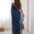 Navy blue embellished beads and stones saree with blouse piece