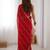 Red embellished beads and stones saree