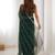 Green striped beads and stones saree