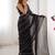 Black embellished beads and stones saree