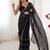Black embellished beads and stones saree