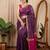 Purple woven design zari silk cotton maheshwari saree