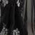 Black floral embellished sequinned saree with blouse