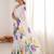 White floral pure chiffon ikat saree
