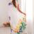 White floral pure chiffon ikat saree
