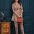 Beige printed co-ord set for women
