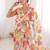 Cream floral mirror work pure chiffon ikat saree
