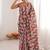 Multicolor sequinned pure chiffon ikat saree