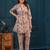 Beige printed co-ord set for women