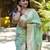 Sea green floral woven design zari paithani saree