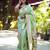 Sea green floral woven design zari paithani saree