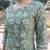 Green printed straight co-ords set for women