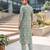 Green printed straight co-ords set for women