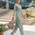 Green printed straight co-ords set for women