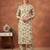 Cream printed co-ord set for women