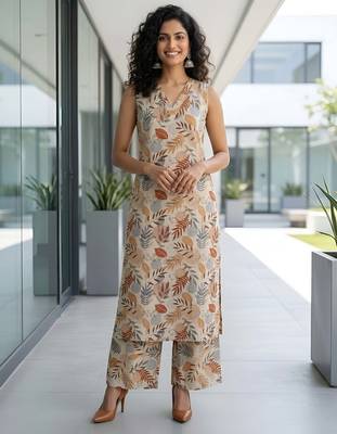 Multicolor printed co-ords set for women 4