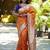 Orange woven design zari paithani saree