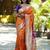 Orange woven design zari paithani saree