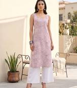 Lavender floral printed co-ord set for women