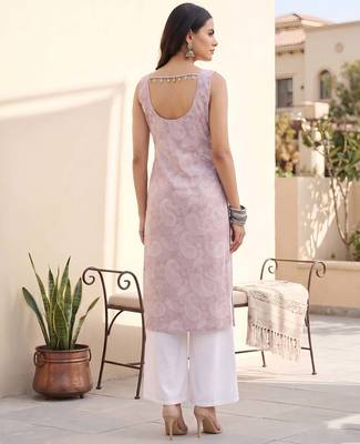 Lavender floral printed co-ord set for women 2