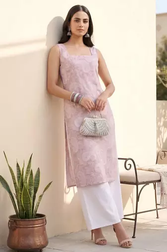 Lavender floral printed co-ord set for women