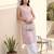 Lavender floral printed co-ord set for women