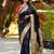 Black woven design zari paithani saree