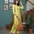 Yellow printed straight co-ords set for women