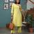 Yellow printed straight co-ords set for women