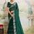 Green embroidered organza saree