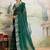 Green embroidered organza saree