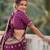 Purple woven design pashmina saree  with unstitched blouse piece