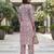 White & pink printed straight co-ords set for women