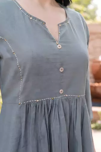 Grey a-line co-ords set for women