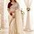 Off white embellished zari satin heavy work saree