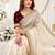 Off white embellished zari satin heavy work saree