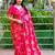 Pink pink woven design silk blend chanderi sarees
