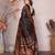 Black woven design pashmina silk weaving saree with unstitched blouse piece