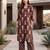 Brown printed co-ords set for women