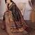 Black woven design pashmina silk weaving saree with unstitched blouse piece