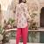 Off white & pink printed co-ord set for women
