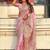 Lavender ethnic motifs woven design pashmina silk kashmiri work saree