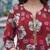 Red printed co-ord set for women