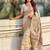 Beige woven design saree