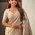 Beige woven design saree
