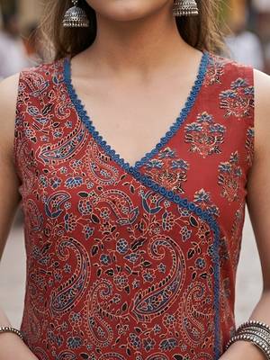 Maroon printed co-ord set for women 2