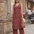 Maroon printed co-ord set for women