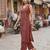 Maroon printed co-ord set for women